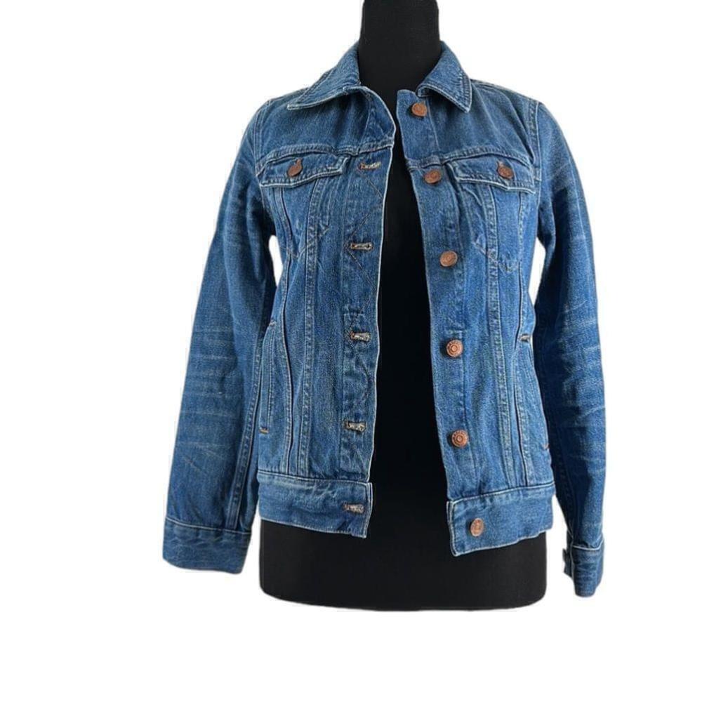 Madewell jean jacket denim coat medium wash western spring casual everyday xs